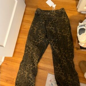 Aelfric Eden NWT Leopard Wide Leg Jeans - Size 32